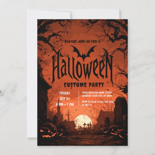 ホラーナイトハローウィンパーティ 招待状 (正面)