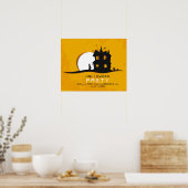 ホラーハウス&フルムーンハローウィンパーティ招待状 ポスター (キッチン)