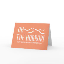 ホラーハロウィーンのグリーティングカード