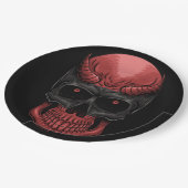 ホラーハロウィーンスカル ペーパープレート (アングル)