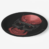 ホラーハロウィーンスカル ペーパープレート (アングル)