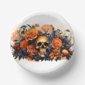 ホラーハロウィーンスカル ペーパーボウル (正面)