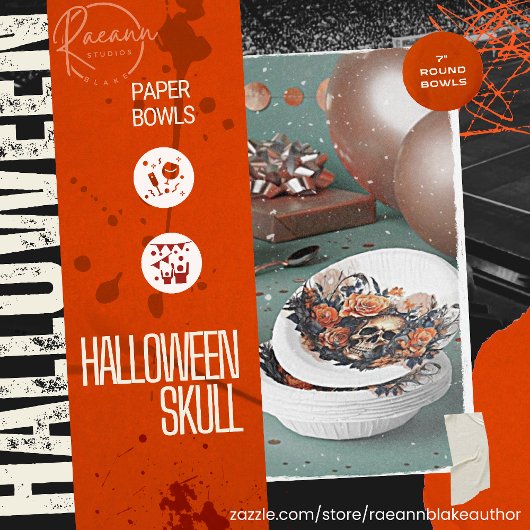 ホラーハロウィーンスカル ペーパーボウル