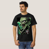 ホラーハロウィーンゾンビ食べ物を与えー:私の肉 Tシャツ (正面フル)