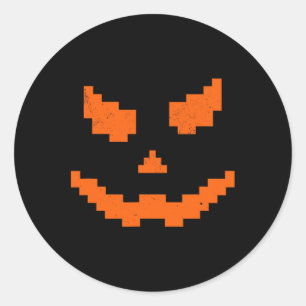 ホラーハロウィーンハロウィーンのカボチャのちょうちんパンプキンエビルスマイル ラウンドシール