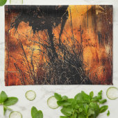 ホラーハロウィーンハロウィーンのカボチャのちょうちん不気味シーズン キッチンタオル (折り畳み)