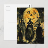 ホラーハロウィーンハロウィーンのカボチャのちょうちん不気味シーズン ポストカード (正面/裏面)