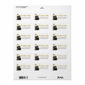 ホラーハロウィーンハ幽霊のよく出るウス ラベル (フルシート)