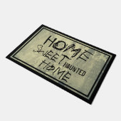 ホラーハロウィーンホームスウィートホーム幽霊のよく出るコンクリート ドアマット (アングル)