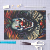 ホラーハロウィーンレインボーピエロデクページ紙 薄葉紙 (クラフト)