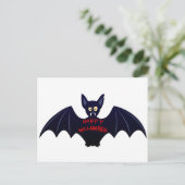 ホラーハロウィーンヴァンパイアこうもり ポストカード (スタンド正面)