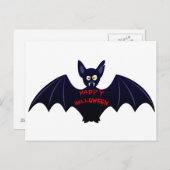 ホラーハロウィーンヴァンパイアこうもり ポストカード (正面/裏面)
