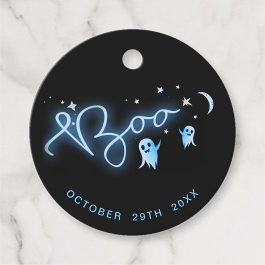 ホラーハロウィーン幽霊ブラックナイトマンシ幽霊のよく出るョン フェイバータグ (正面)