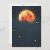 ホラーハロウィーン怖い映画の夜の誕生日パーティー 招待状 (裏面)