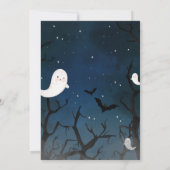 ホラーハロウィーン映画の夜の誕生日パーティー 招待状 (裏面)