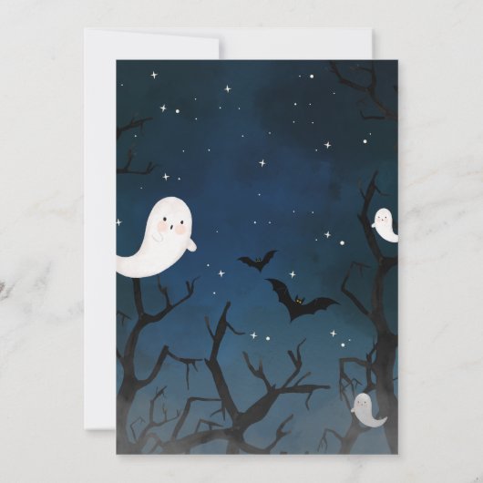 ホラーハロウィーン映画の夜の誕生日パーティー 招待状 (裏面)