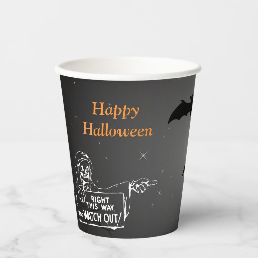 ホラーハンテッドハウスハロウィーン紙カップ 紙コップ (正面)