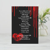 ホラーハートスカル結婚ゴシック 招待状 (スタンド正面)