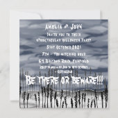 ホラーパーソナライズされた不気味なミイラハローウィンパーティ 招待状 (裏面)