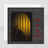 ホラーパーティーヴァンパイア招待状 招待状 (正面/裏面)