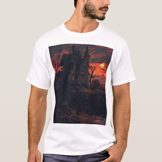 ホラーピクセルアートAR-57スタイル化Tシャツ Tシャツ (正面)