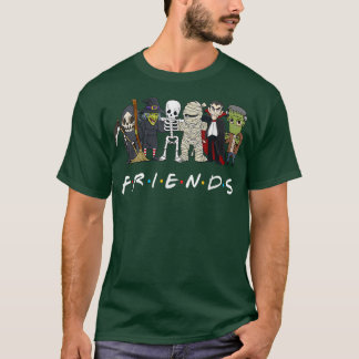 ホラーフレンズスケルトンゾンビパンプキンミハロ Tシャツ