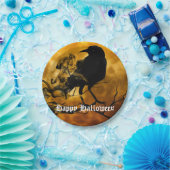 ホラーブラックレイヴンフルムーンハローウィンパーティ ペーパープレート (パーティー)