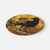 ホラーブラックレイヴンフルムーンハローウィンパーティ ペーパープレート (アングル)