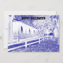 ホラーブルーキャビンウッズハローウィンパーティ 招待状