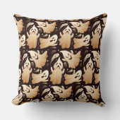 ホラーブー幽霊ハロウィンパターン クッション (正面)