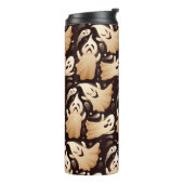 ホラーブー幽霊ハロウィンパターン タンブラー (回転左)