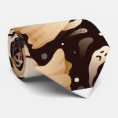 ホラーブー幽霊ハロウィンパターン ネクタイ (ロール)