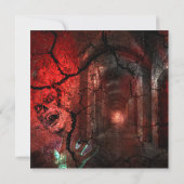 ホラーホールゾンビハローウィンパーティ招待状 招待状 (裏面)