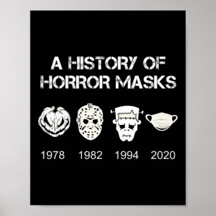 ホラーマスクのハロウィーンと映画のギフトの歴史 ポスター