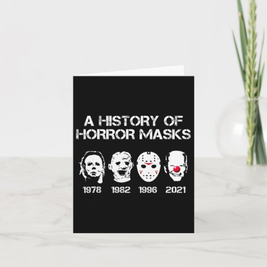 ホラーマスクの歴史ハロウィーンおもしろい衣装 カード (正面)