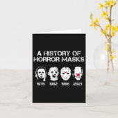 ホラーマスクの歴史ハロウィーンおもしろい衣装 カード (黄色い花)
