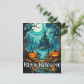 ホラーマンシ幽霊のよく出るョン | ハッピーハローウィン ポストカード (スタンド正面)