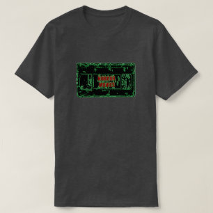 ホラームービー – ビデオカセットネオングリーン Tシャツ