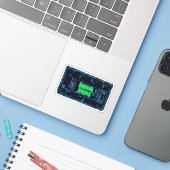 ホラームービーVHSブラックブルー シール (ノートパソコンとiPhone)