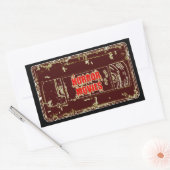 ホラームービーVHS-Red/Red 長方形シール (封筒)