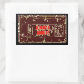 ホラームービーVHS-Red/Red 長方形シール (バッグ)