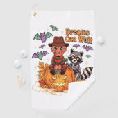 ホラーモンスターを待つハロウィーンの夢 ゴルフタオル (インサイチュ)