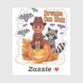 ホラーモンスターを待つハロウィーンの夢 シール (シート)