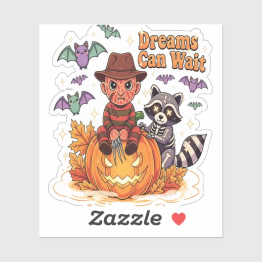 ホラーモンスターを待つハロウィーンの夢 シール (シート)