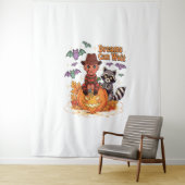 ホラーモンスターを待つハロウィーンの夢 タペストリー (インサイチュ)