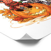 ホラーモンスターを待つハロウィーンの夢 ポスター (角)