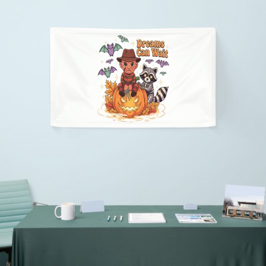 ホラーモンスターを待つハロウィーンの夢 横断幕 (トレードショー)