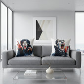 ホラーヴァンパイア装飾ゴシック赤黒 クッション