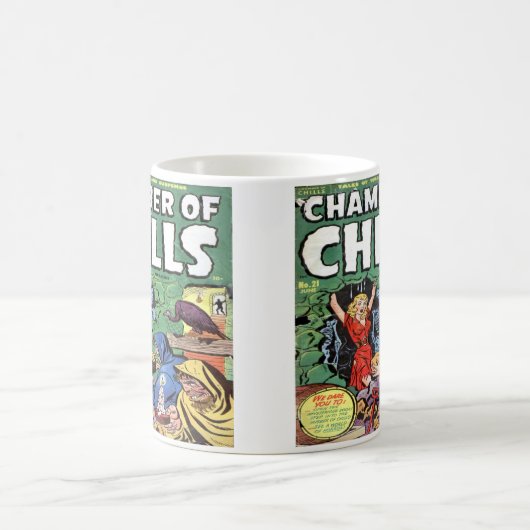 ホラーヴィンテージ漫画ブックデザインコーヒーマグカップ コーヒーマグカップ (中央)