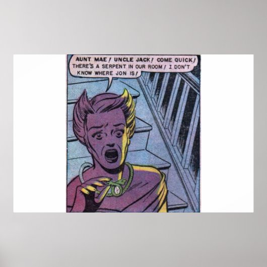 ホラーヴィンテージ漫画1970s |クラシックとレトロ ポスター (正面)